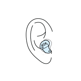 In-the-canal hearing aids illustration